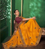 Authentic Embroidered Art Silk Sarees